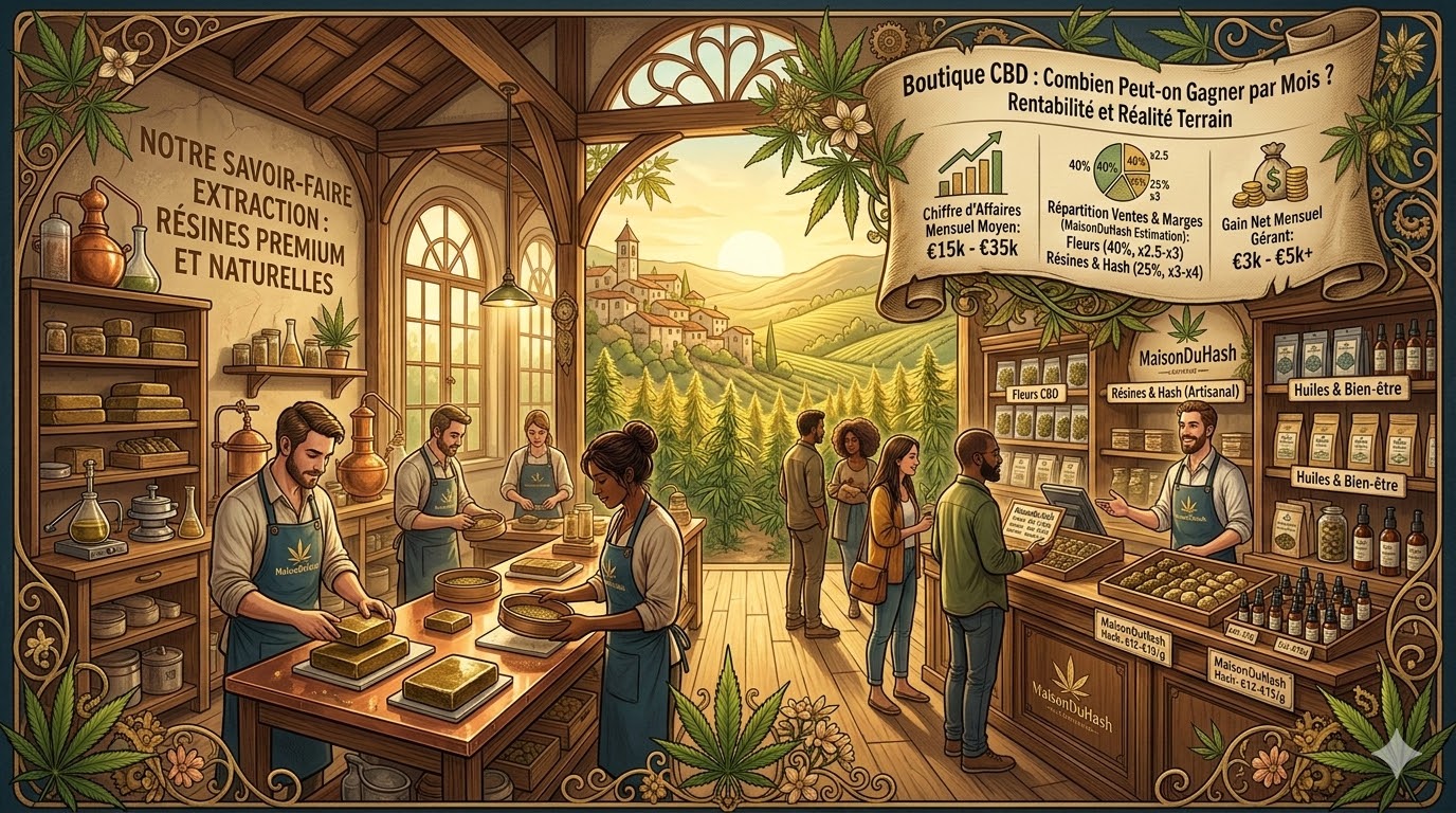 Rentabilité Boutique CBD Gagner Mois